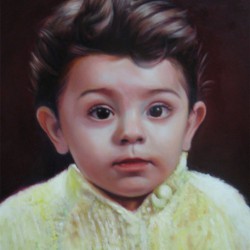 Oil on canvas, oil painting from a child's photo